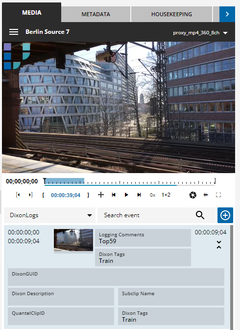Viewing timed metadata in an item below the player.