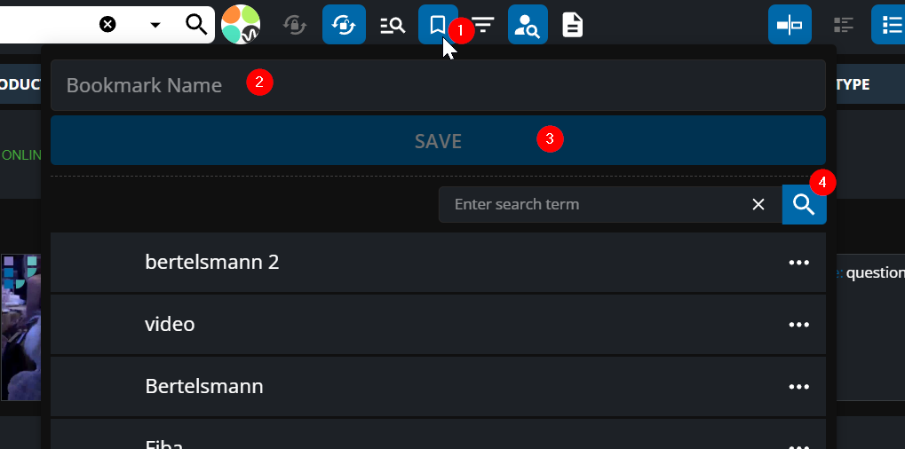 Example of how to save search options in MediaPortal.