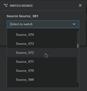 Selecting a new source