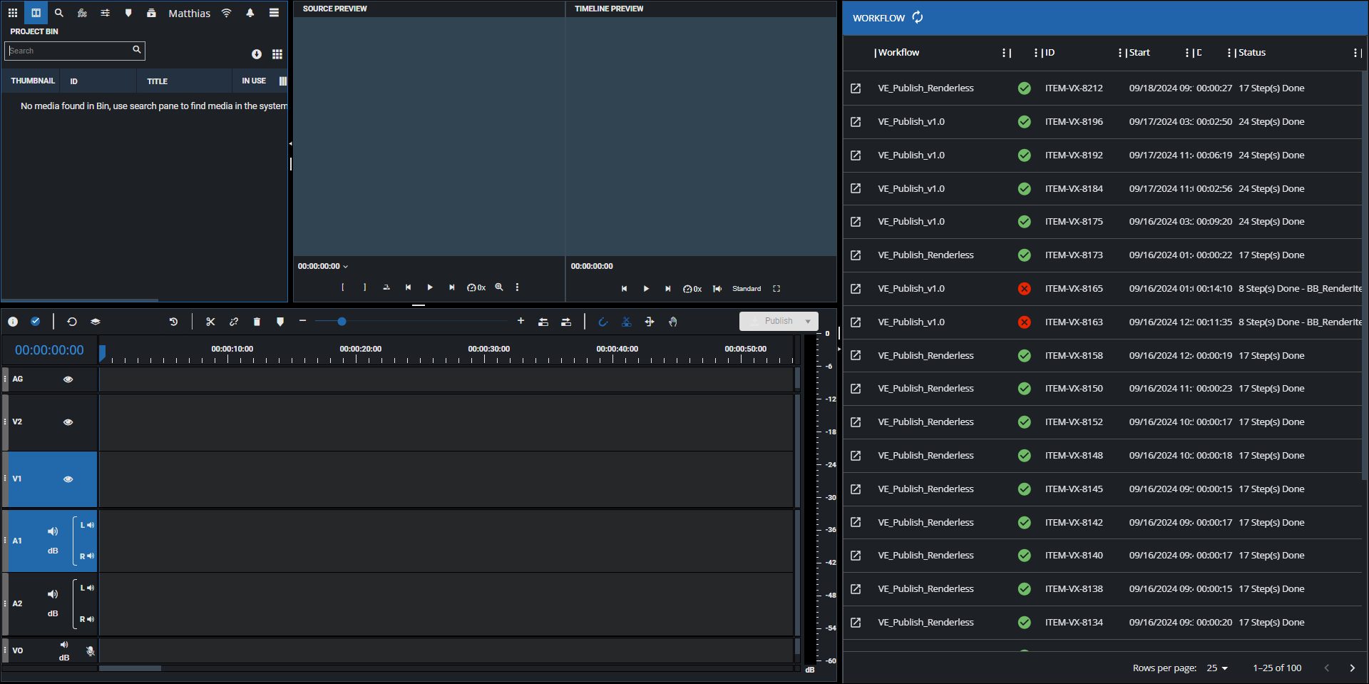 Example of workflow monitor