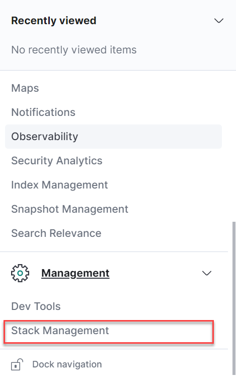 Stack management option