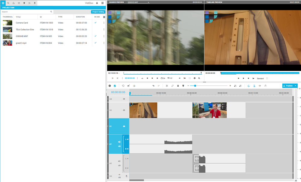 Media management layout
