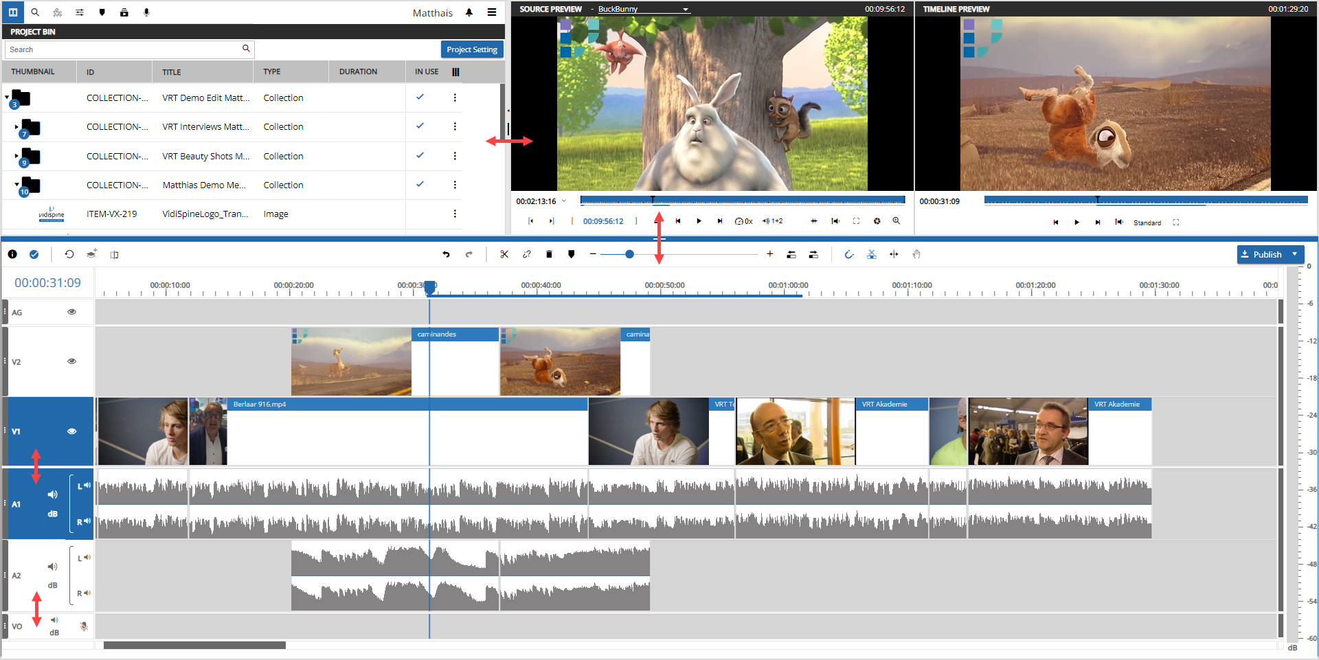 Drag and drop to resize layout elements