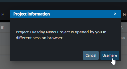 Taking over an already opened project