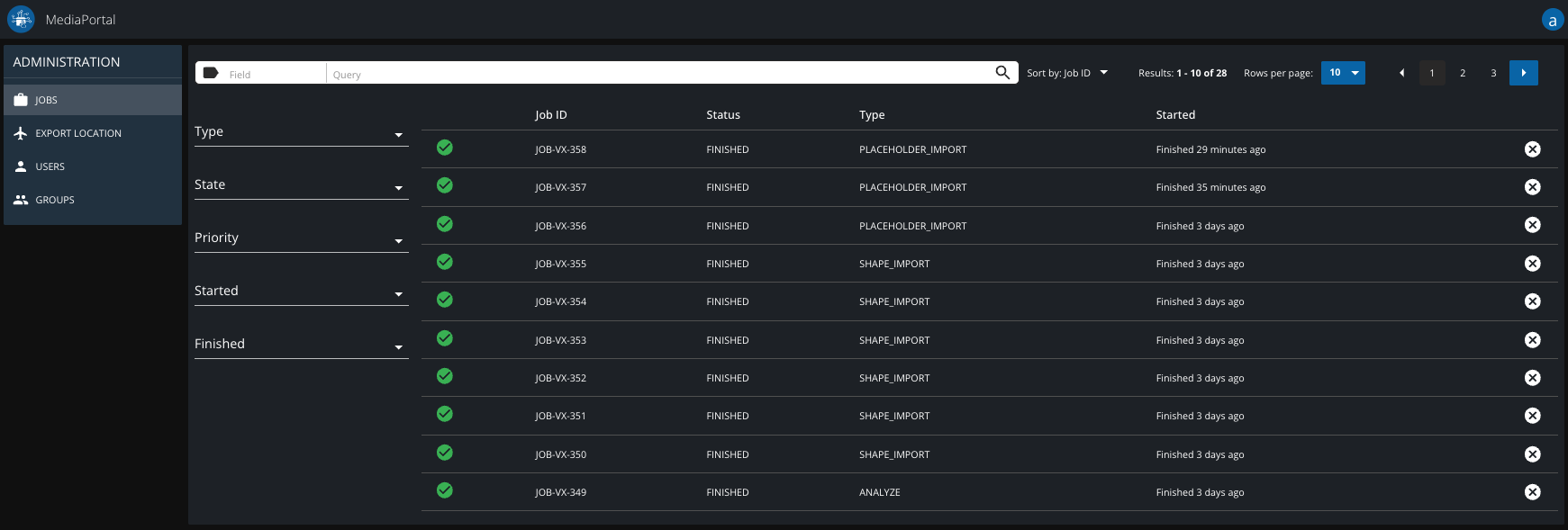 Admin interface in MediaPortal