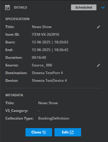 Booking Overview