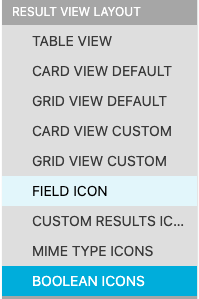 Custom icon options page