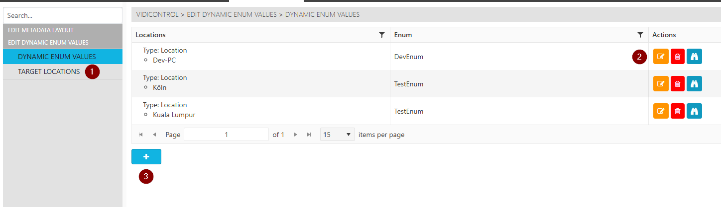 Configure location-aware dynamic enums
