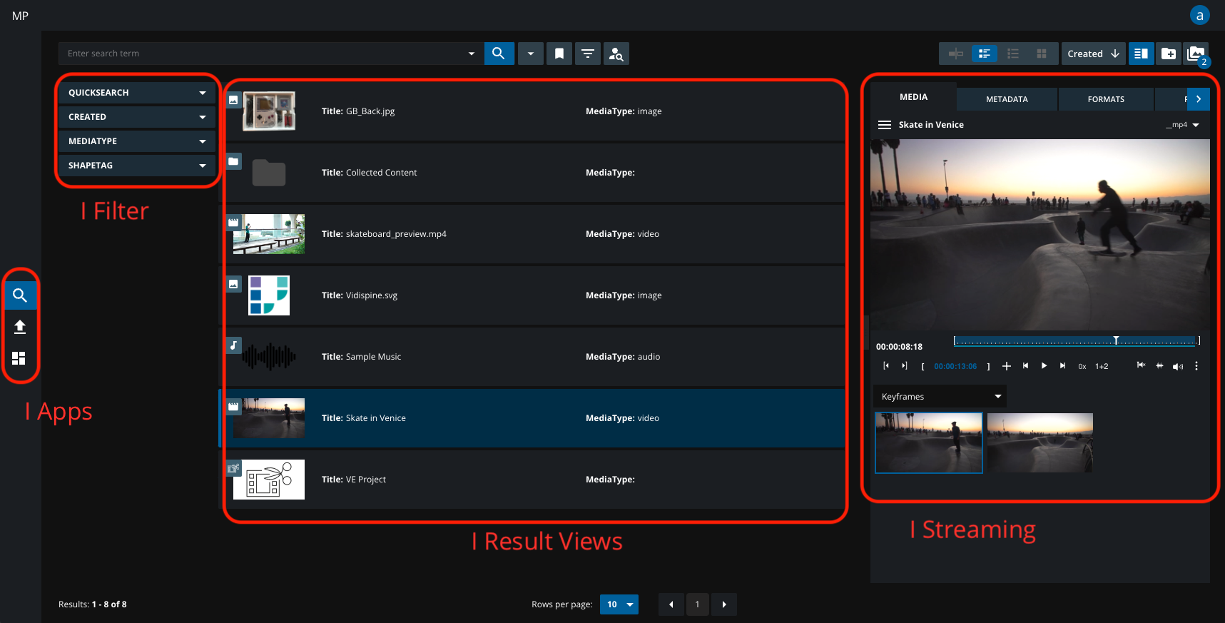 Areas in MediaPortal UI