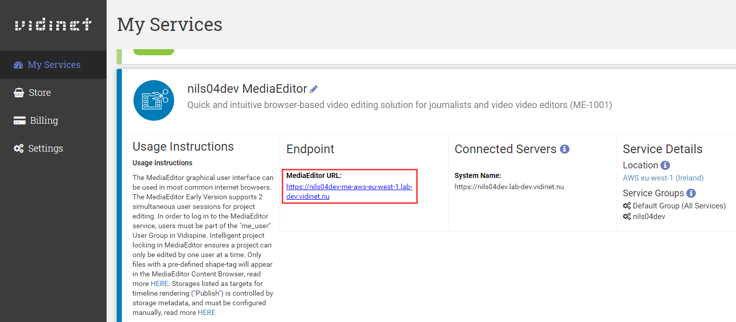 Login via VidiNet