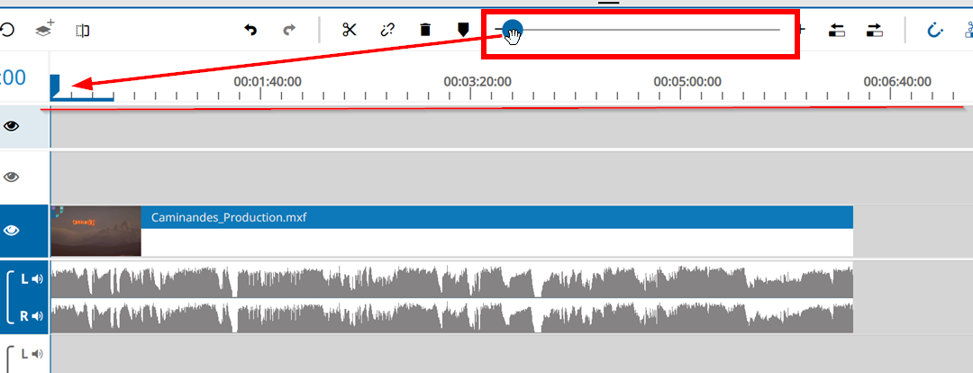 Zoom timeline scroll