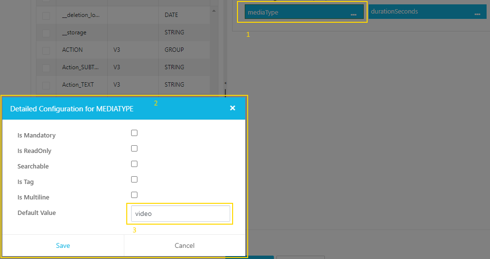 Specify default value