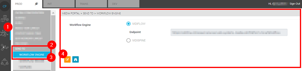 Workflow engine and VidiFlow pages in ConfigPortal