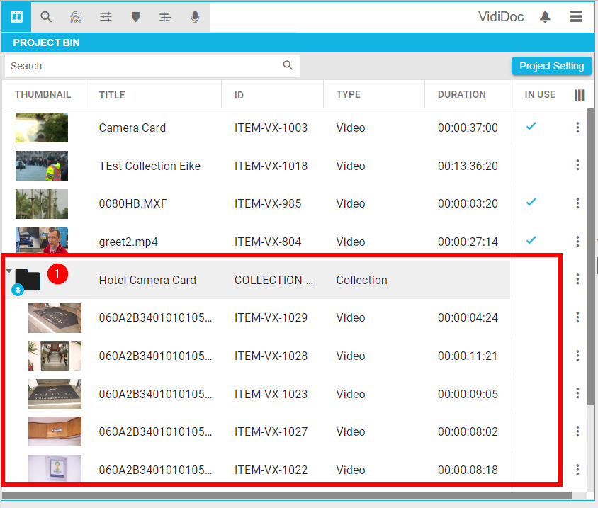 See items in the collection