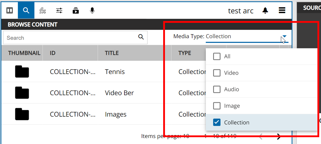 Filtering for collections