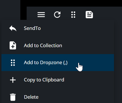 Add to Dropzone option