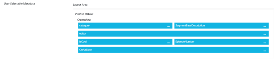 Publish Details and metadata
