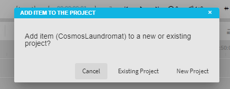 Adding an item to a project