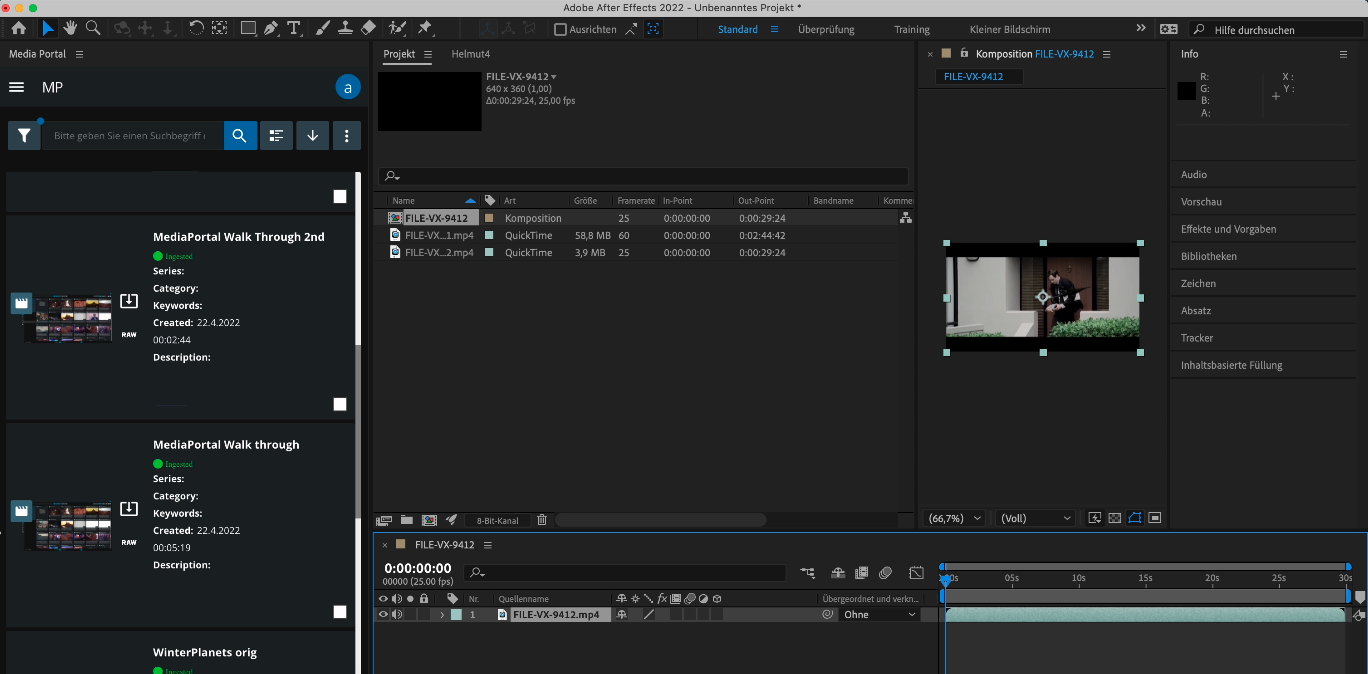 After Effects support for MP Panel