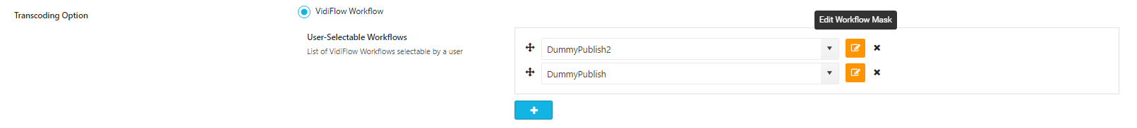 Adding additional parameters to selected workflows