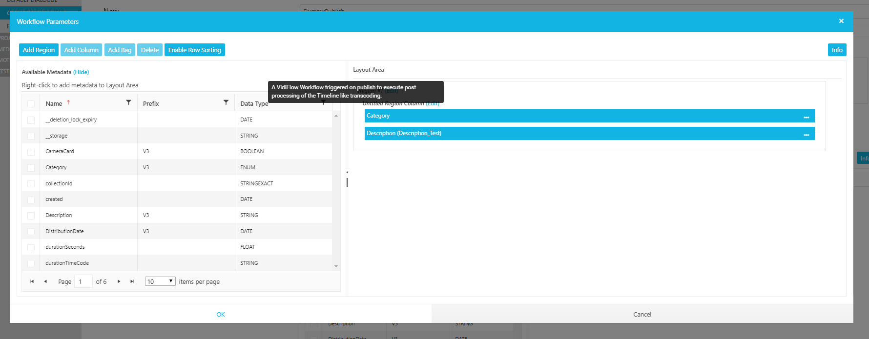 Specifying which parameters are presented to the end-user