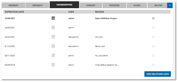 Housekeeping options