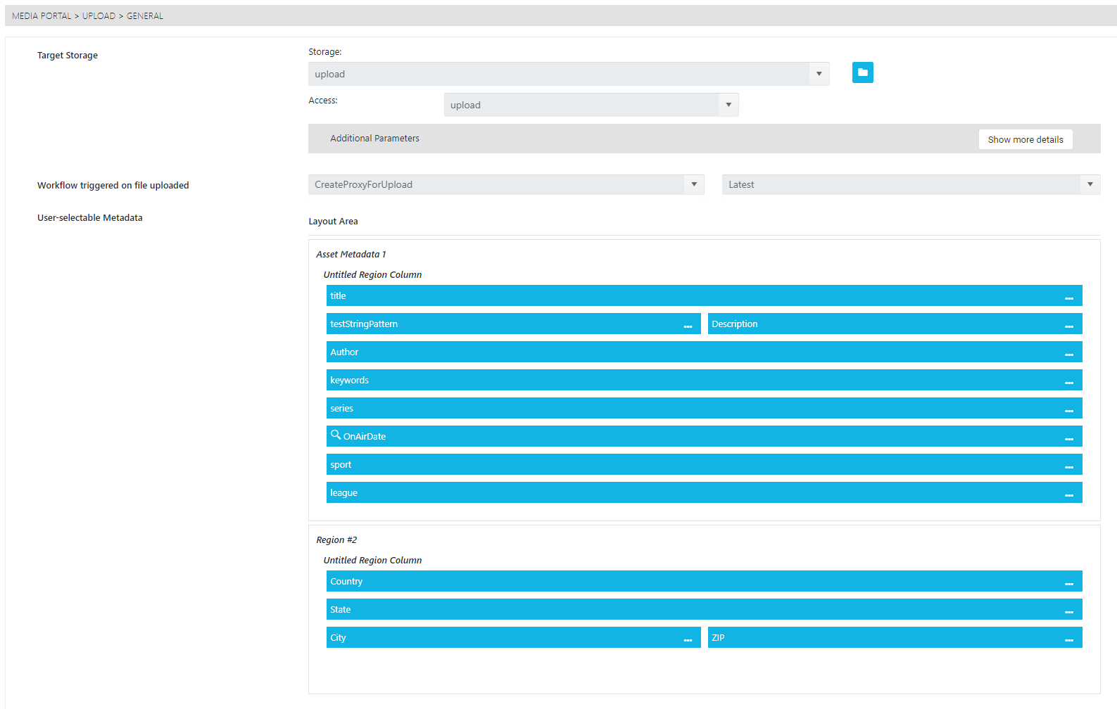 Upload layout in ConfigPortal.