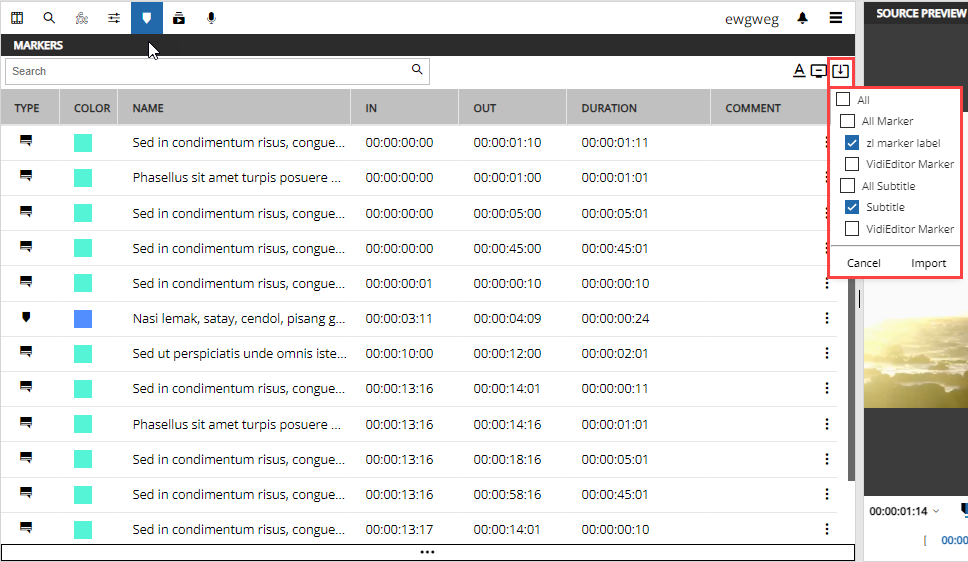 Choosing which metadata fields to import