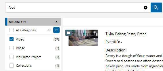 Value count displayed next to each filter 1