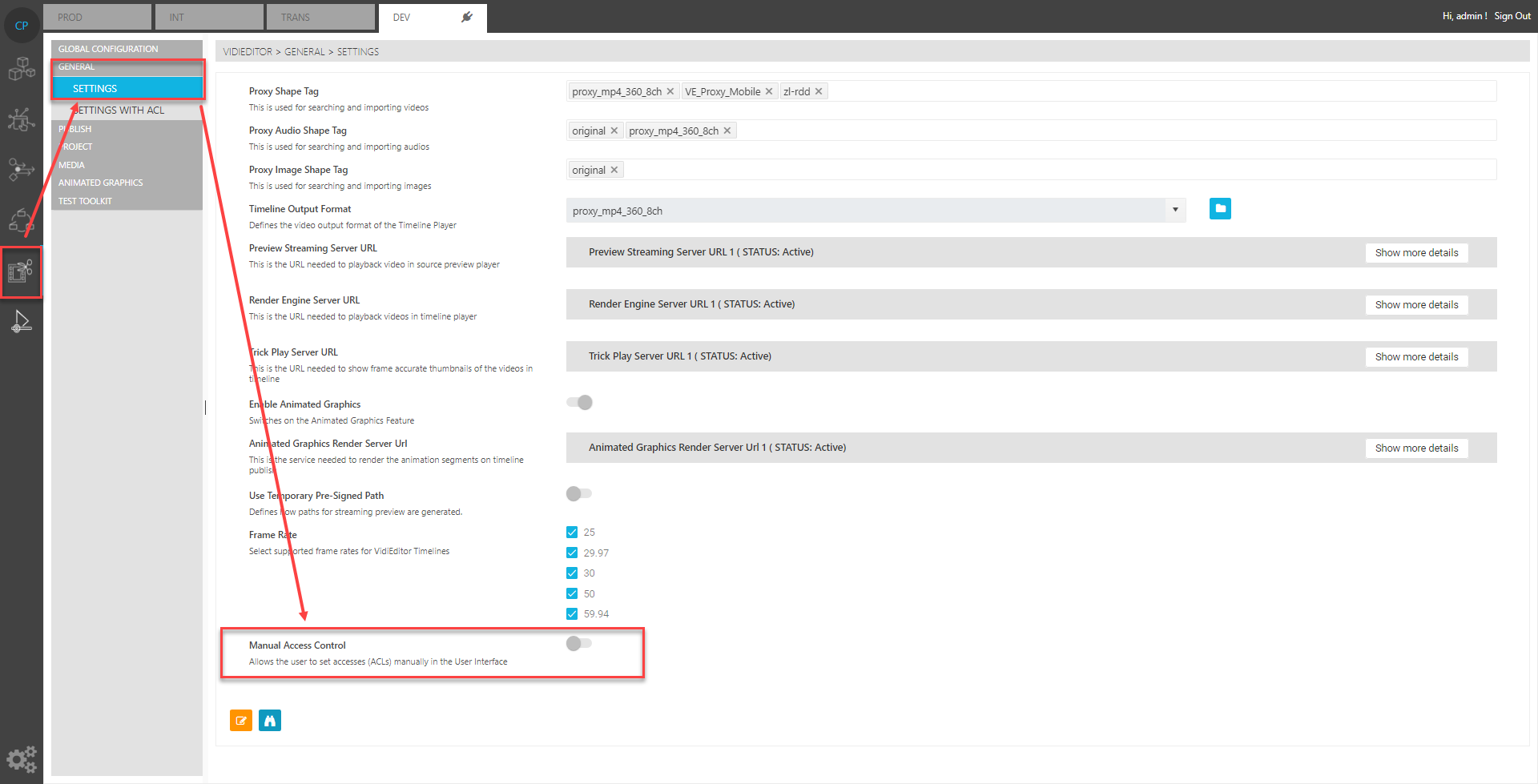 Manual access control option in ConfigPortal