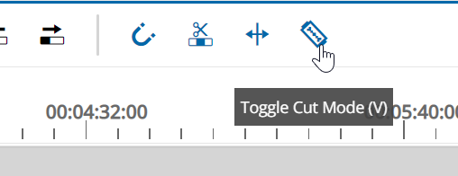 Toggling cut mode
