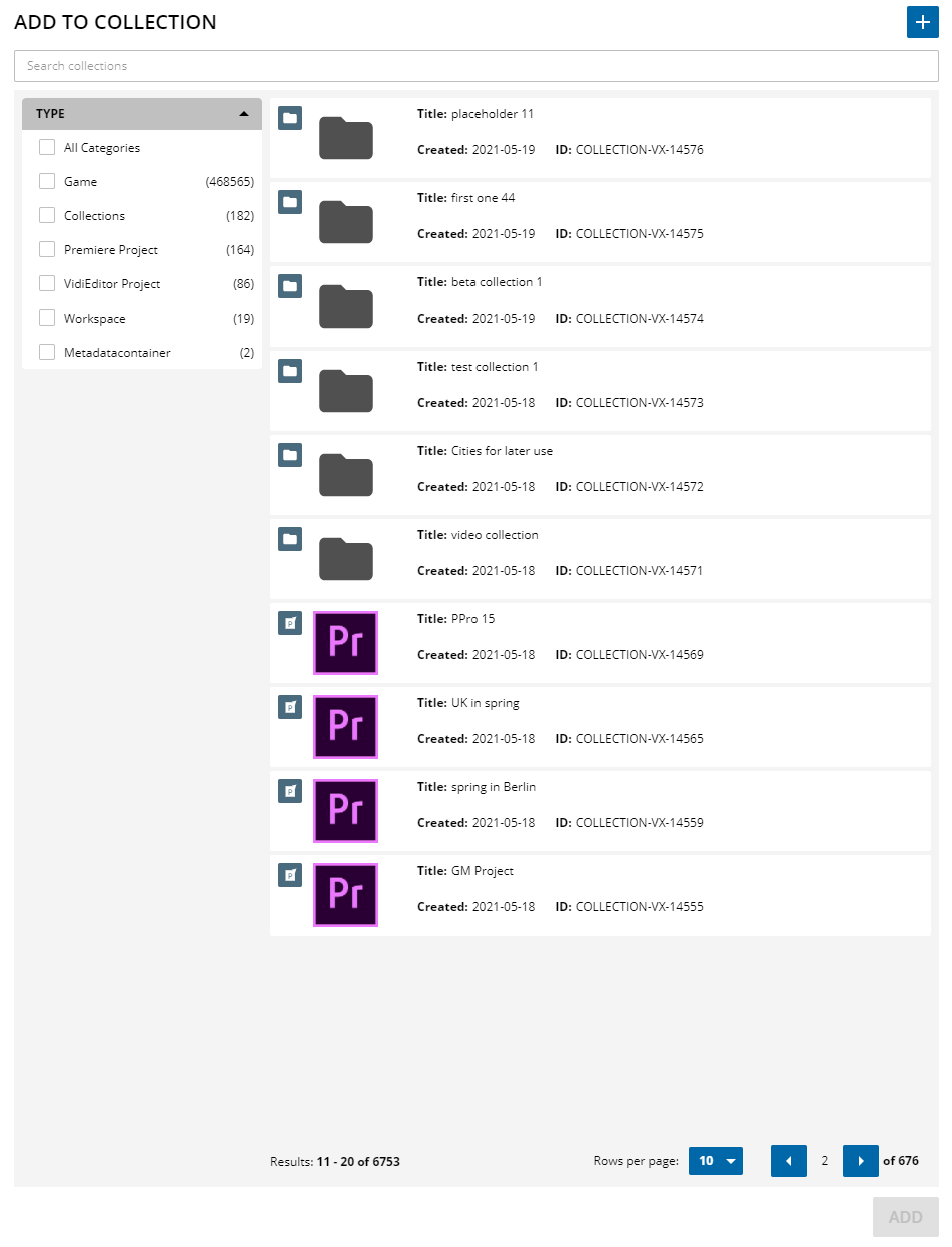 Choosing the collection