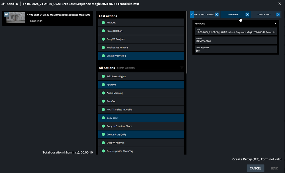 Choosing content and jobs