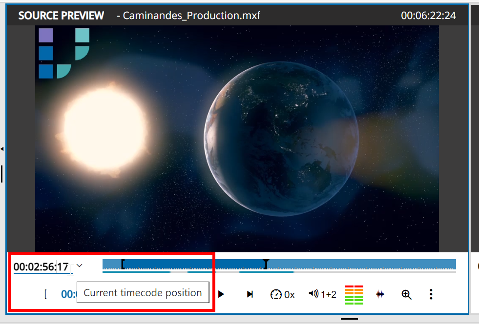 Timecode position