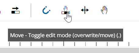 Toggling the move mode