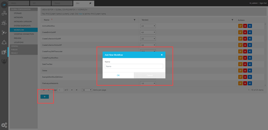 Adding a new workflow via ConfigPortal