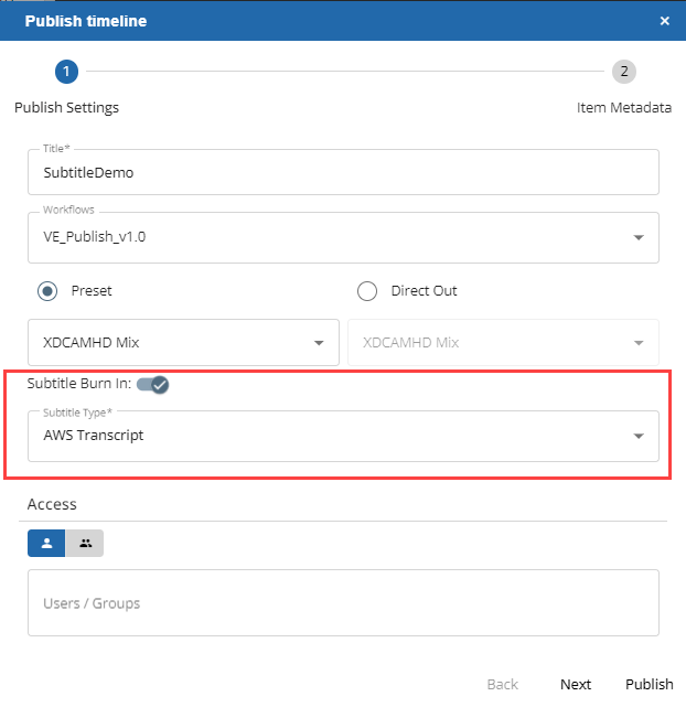 Toggling burn in option