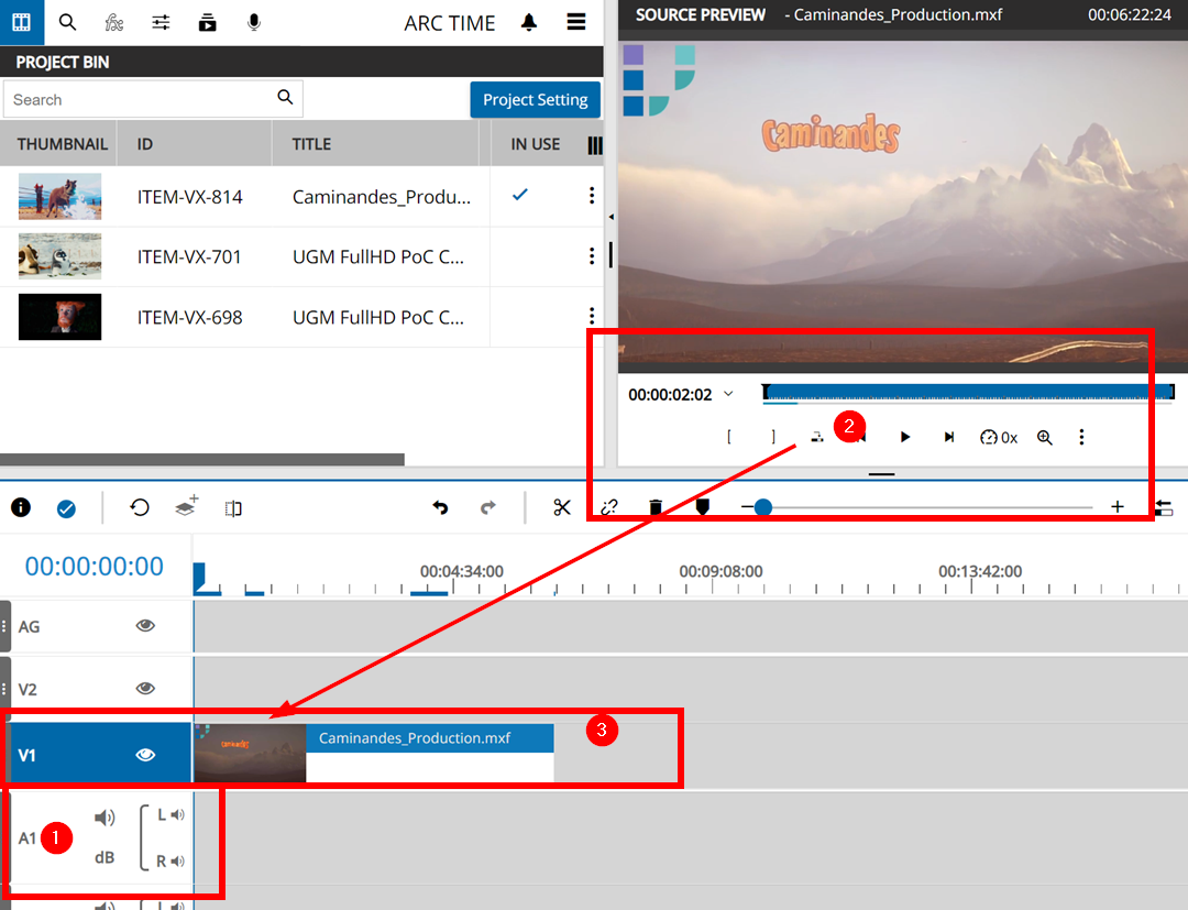 Deselecting audio for the timeline in the timeline
