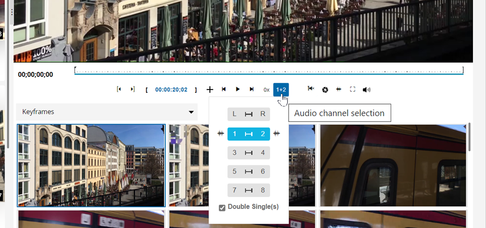 Audio channel selection