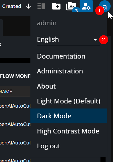 Choosing interface language