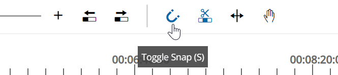 Toggle snap option on toolbar