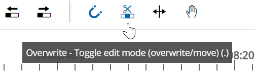 Toggle overwrite mode on toolbar
