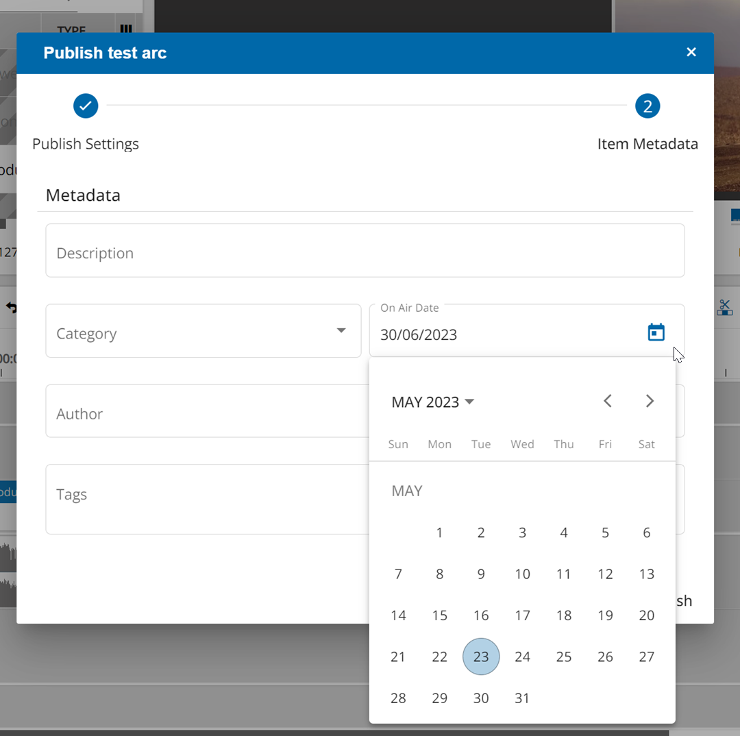Configurable metadata mask