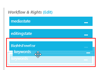 Drag and drop to specify field order