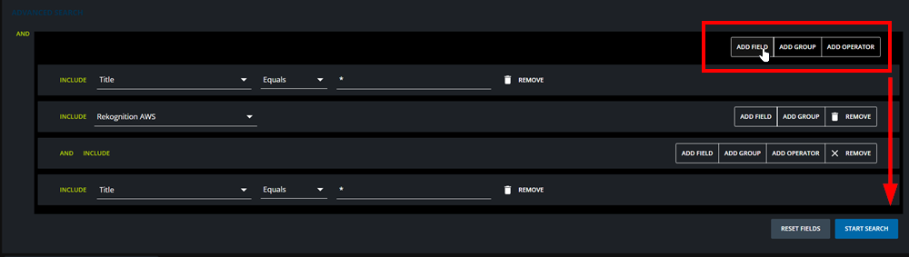 Adding fields to the the advanced search 