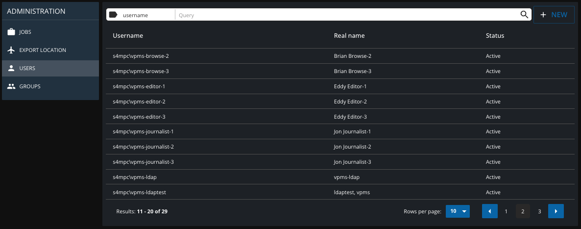 View users